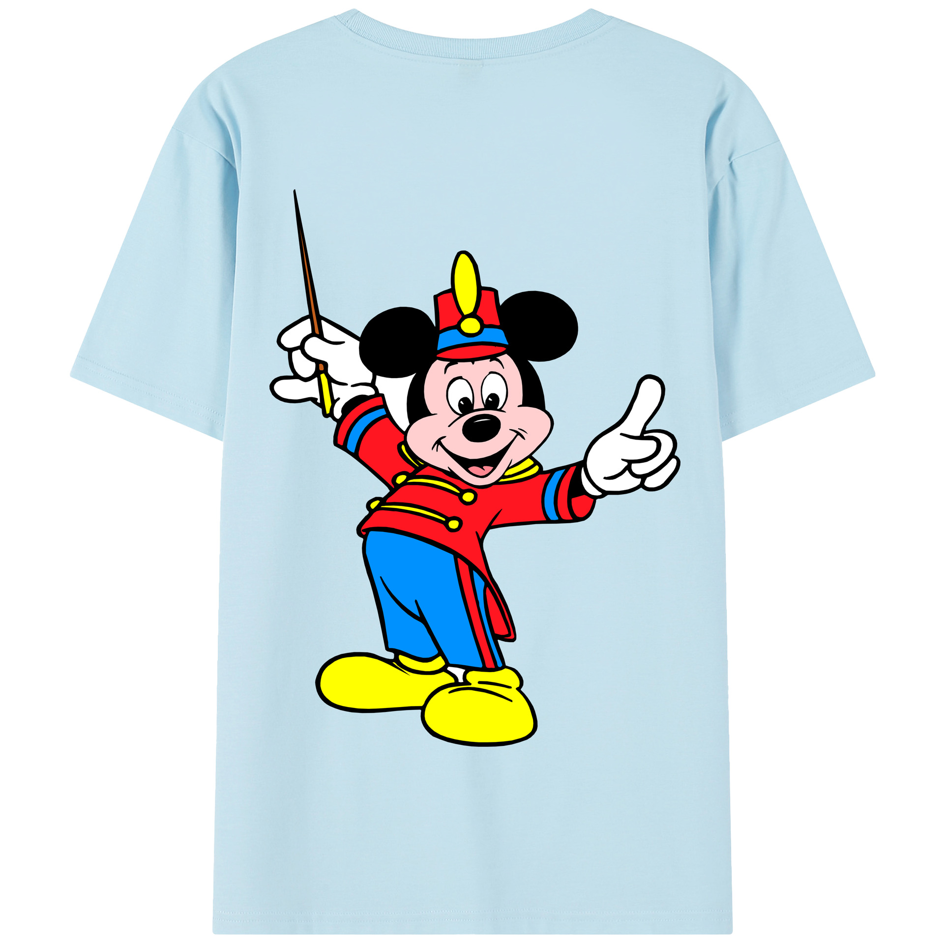 （画像用） ミッキーマウス Mickey Mouse 綿100％半袖Tシャツ（背面プリント）
